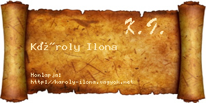 Károly Ilona névjegykártya