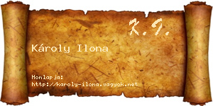 Károly Ilona névjegykártya
